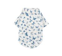 Chemise d'été pour chien avec boutons et papillons écrasés - Léger et respirant - Parfait pour un usage quotidien et une séance photo - Taille L-5XL