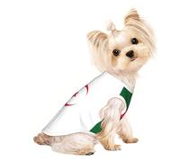 Chemise d'été pour chien avec drapeau de l'Algérie - Vêtement doux et confortable pour petits chiens et chats