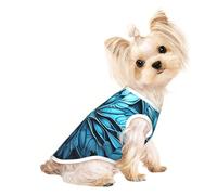 Chemise d'été pour chien motif art populaire bleu motif 1 T-shirt extensible pour chats et chiens