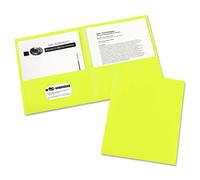Chemise deux pochettes Avery 47992, capacit de 40 feuilles, jaune, 25/bo te