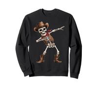 Chemise d'halloween de Cowboy | Chemise Squelette de Cowboy pour Jeunes Western Sweatshirt