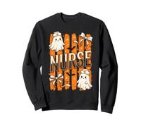 Chemise d'halloween pour infirmière - Motif fantôme - Rétro - Nœud Sweatshirt