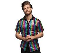 Boland Chemise disco Diamond arc-en-ciel Homme XXL