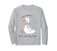 Chemise d'oie pleurante Mignonne et Amusante avec Soutien émotionnel Animal Humour Manche Longue