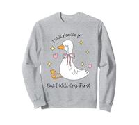 Chemise d'oie pleurante Mignonne et Amusante avec Soutien émotionnel Animal Humour Sweatshirt