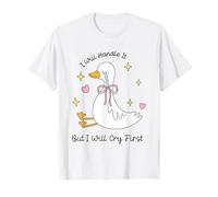 Chemise d'oie pleurante Mignonne et Amusante avec Soutien émotionnel Animal Humour T-Shirt