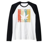 Chemise Don't Panic It's Organic Weed Chemise Amusante à Base de Marijuana Manche Raglan
