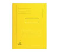 Exacompta Chemise Forever® A4 à 2 rabats avec lignes imprimées, 200 feuilles, 240 x 320 mm, en carte recyclé, jaune - Lot de 50