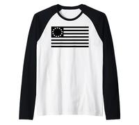 Chemise Drapeau Betsy Ross - 4 Juillet 1776 Drapeau Betsy Ross Manche Raglan