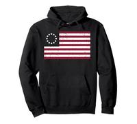 Chemise Drapeau Betsy Ross - Drapeau américain Betsy Ross Vieilli Sweat à Capuche