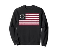 Chemise Drapeau Betsy Ross - Drapeau américain Betsy Ross Vieilli Sweatshirt