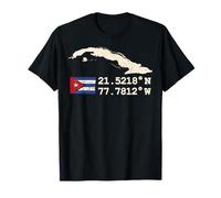 Chemise Drapeau de Cuba Carte de l'île Mois du Patrimoine hispanique T-Shirt