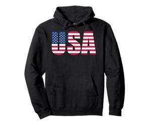 Chemise drapeau des États-Unis, drapeau des États-Unis, lettre, logo Sweat à Capuche