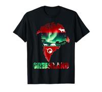 Chemise Drapeau du Groenland, Carte du Groenland, pour Homme et Femme T-Shirt