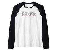 Chemise drôle d'Islande - Volcan Eyjafjallajokull Manche Raglan