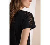 Chemise dropped shoulder avec détail en dentelle