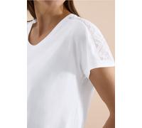 Chemise dropped shoulder avec détail en dentelle