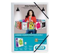 Chemise Elast Oxford Polyvision A4 PP Opaq Blanc