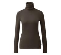 Chemise en coton Ã col roulÃ© femme QS Marron S
