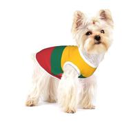 Chemise en coton avec drapeau de la Lituanie pour petit animal de compagnie - Respirante, douce, confortable et élégante pour un usage quotidien