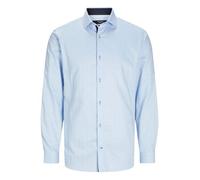 Chemise en coton bleu ciel unie avec une coupe slim et un col français XL