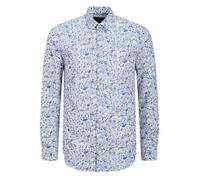 Chemise en coton bleue à motif floral avec une coupe regular et un col français XL