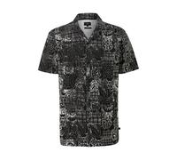 Chemise en coton imprimÃ© Ã coupe dÃ©contractÃ©e QS Gris L
