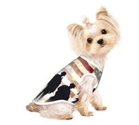Chemise en coton pour chien, taille M, t-shirt extensible pour animaux domestiques, t-shirt extensible pour chats et chiens, gilet sans manches pour la journée des forces armées, vêtements pour chiens