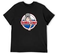 Chemise en coton pour homme Bubba Gump Shrimp T-shirt Forrest Gump Tee Tops Noir, Noir , M