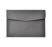 Chemise en cuir et feutre A5 17,3 x 25,5 cm, design classique à pression, grande capacité, organiseur de documents et fournitures de bureau(Dark gray)