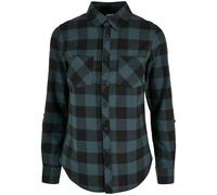 Urban Classics Chemise à manches longues Turnup Checked en flanelle Vert L Femme