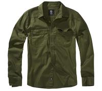 Brandit Flannel Long Sleeve Shirt Vert S Homme