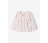 Chemise en gaze de coton bébé rose pâle 3M(60CM)
