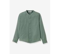 Chemise en gaze de coton garçon vert d'eau 8A
