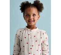 Chemise en gaze de coton personnalisable fille écru 8A