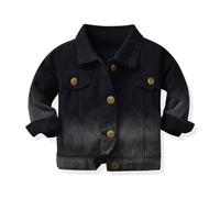 Chemise en Jean Bébé Mixte Enfant Denim en Coton Manches Longues - INSFITY - Noir 100 cm