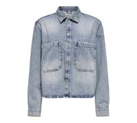 ONLY Onlcassie Ls Ovs DNM T-Shirt Dot Noos, Bleu Jeans Clair, M