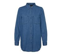 Chemise en jean femme Vero Moda vmmila - medium blue denim - Coupe ample - Coton biologique XS
