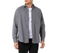 Chemise en Jean Premium Red Bridge pour Homme, Coupe Large Surdimensionnée, Gris, L