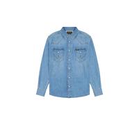 Wrangler Chemise Western Lavage moyen Bleu XL Homme