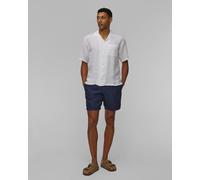 Chemise En Lin à Manches Courtes Blanche Pour Hommes 120% Lino Regular Fit 32alim19l3-50