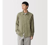 Chemise en lin lavé pour homme Blanc Brut L