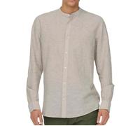 Only & Sons Chemise Onscaiden à manches longues à col mao Beige M Homme