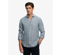 Chemise en lin Superdry Riviera Bleu M