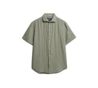 Superdry Riviera Linen Short Sleeve Shirt Vert 2XL Homme