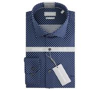 Chemise en piquÃ© imprimÃ© slim Michael Kors Bleu 41
