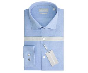 Chemise en piquÃ© slim Michael Kors Solid Bleu 45