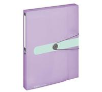 Chemise En Plastique Transparent Format A4 Avec Dos De 4, Lilas 4,5 Cm Herlitz 11408994