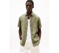 Chemise En Pur Lin Lavé Pigment Dyed Linen Rf Shirt S/S/Battle Green - M