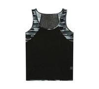 Chemise en résille transparente pour homme - Débardeur classique - Camouflage - Transparent - Doux - Sans manches - Coupe musculaire - Maillot de corps de sport - Clubwear, O gris., M